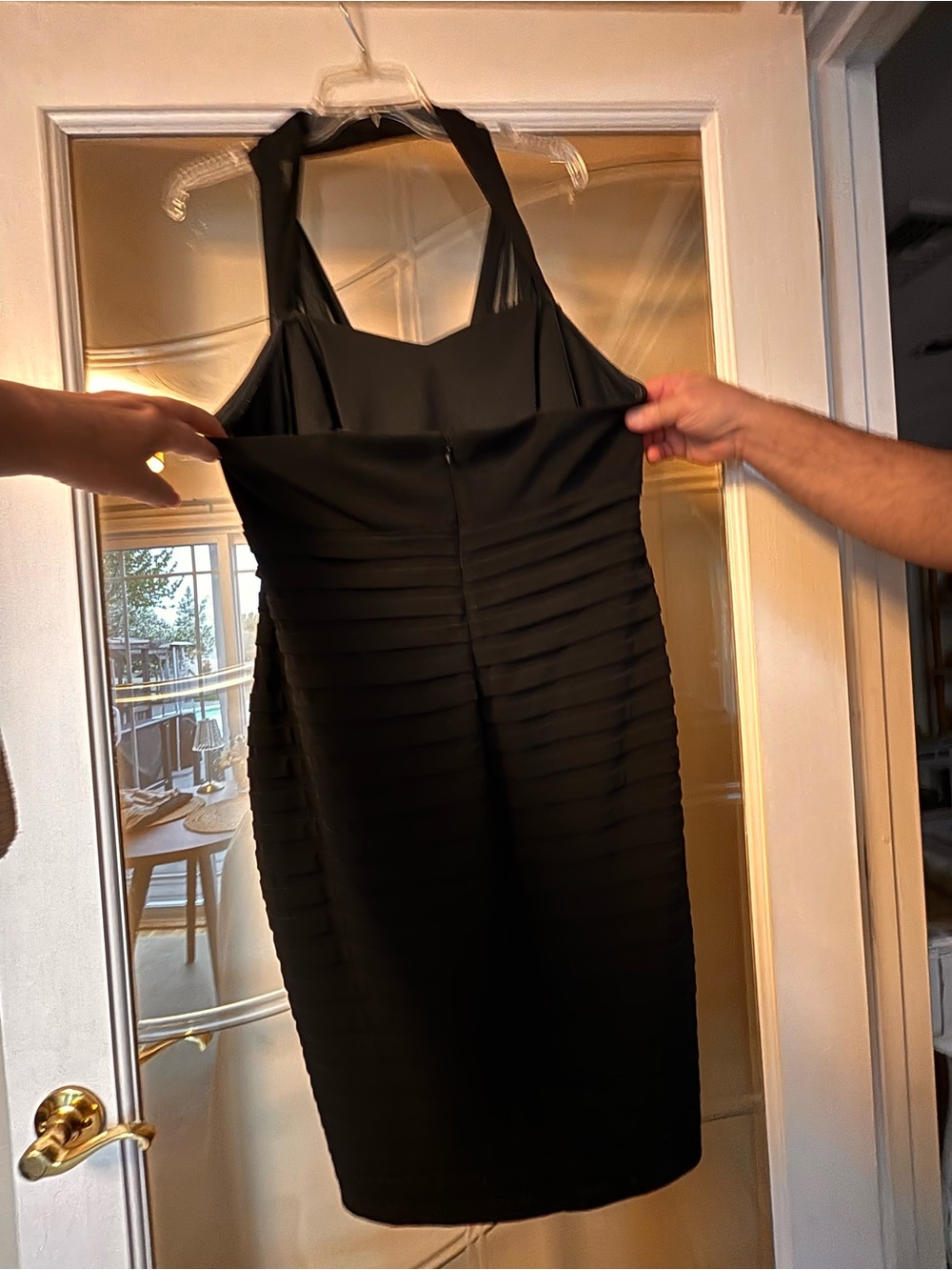 THE Little Black Evening Dress with sheet Halter Neck - Picture 2 of 7